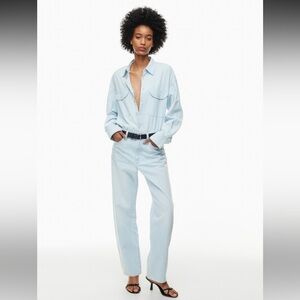 The '90s Marlo Hi-Rise Baggy Jean - Baby Baby Bleu